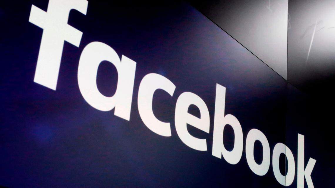 FILE- In this March 29, 2018, file photo, the logo for Facebook appears on screens at the Nasdaq MarketSite in New York’s Times Square. Facebook’s oversight board decided Wednesday whether to uphold Trump’s ban. (AP Photo/Richard Drew, File)