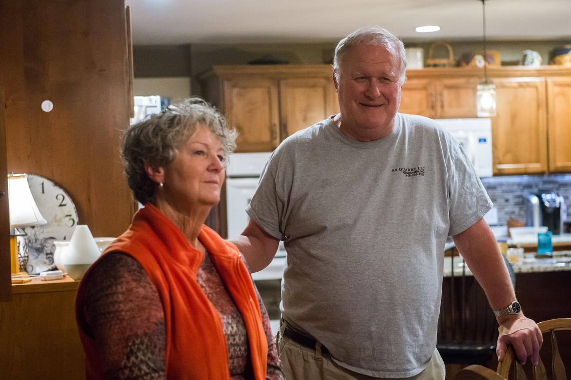 Kile and Sandi Guthrey, of Marshall, Missouri, said the area used to be very Democratic, but now has shifted to Republican. Talking about President Trump, Kile said, “I don’t like his tone...It’s not presidential.”