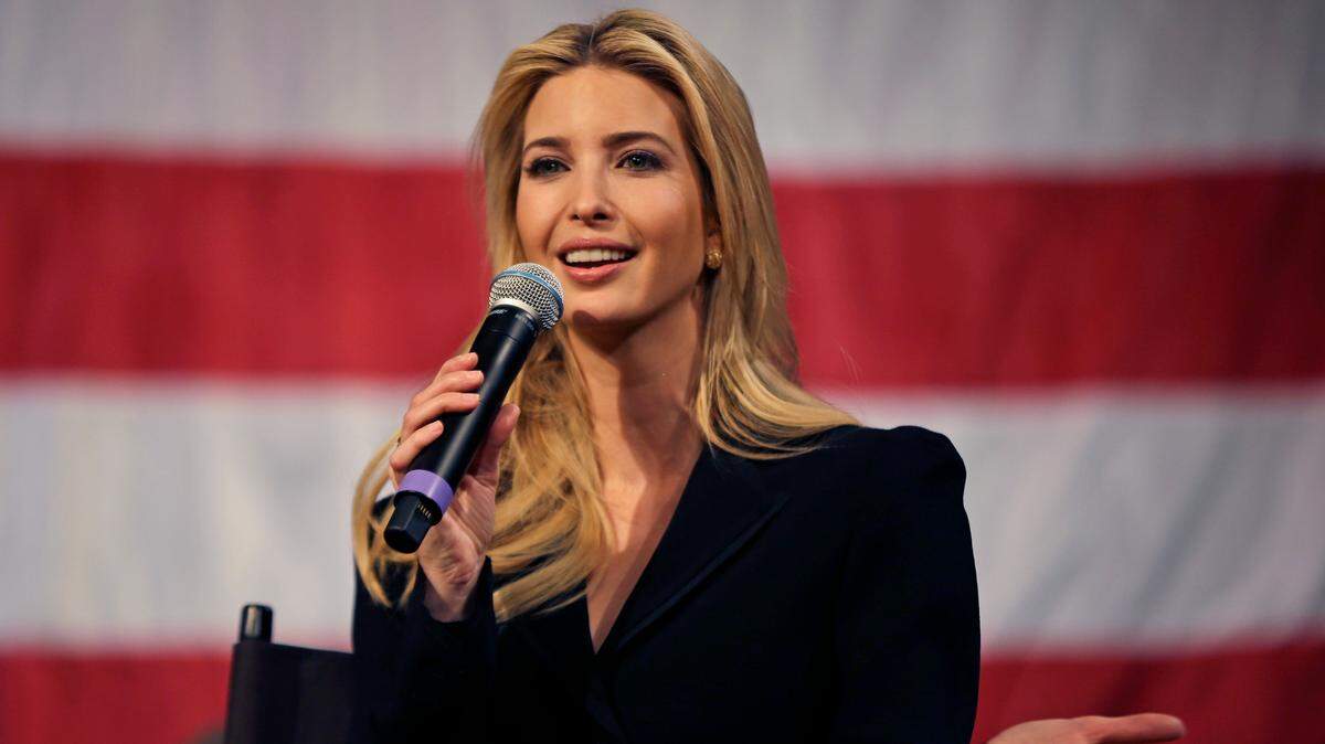 Ivanka Trump speaks at an event, April 17, 2018, in Derry, N.H. to promote the recently passed tax cut package.