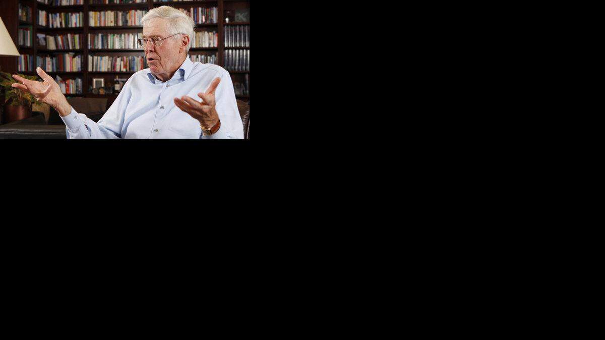 Charles Koch, 76, in his office at Koch Industries in Wichita, Kansas.