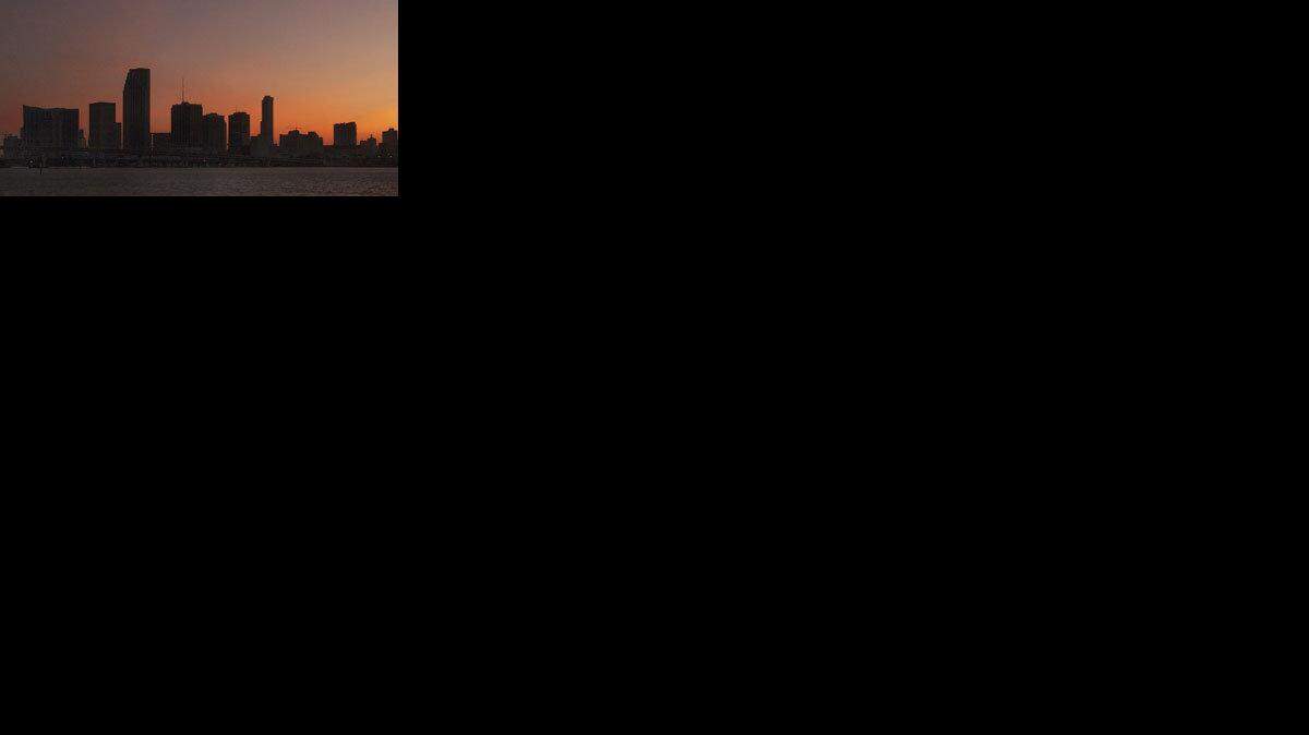 The skyline of Miami.