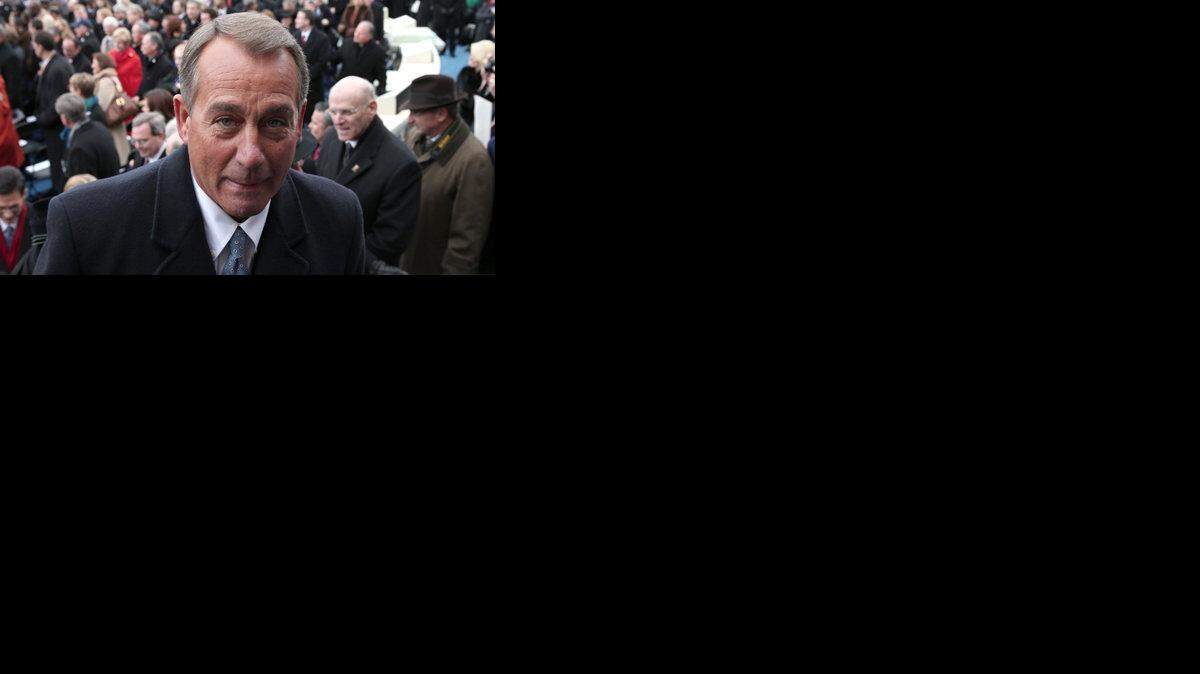Speaker of the House John Boehner (R-OH)at the public ceremonial inauguration for President Barack Obama