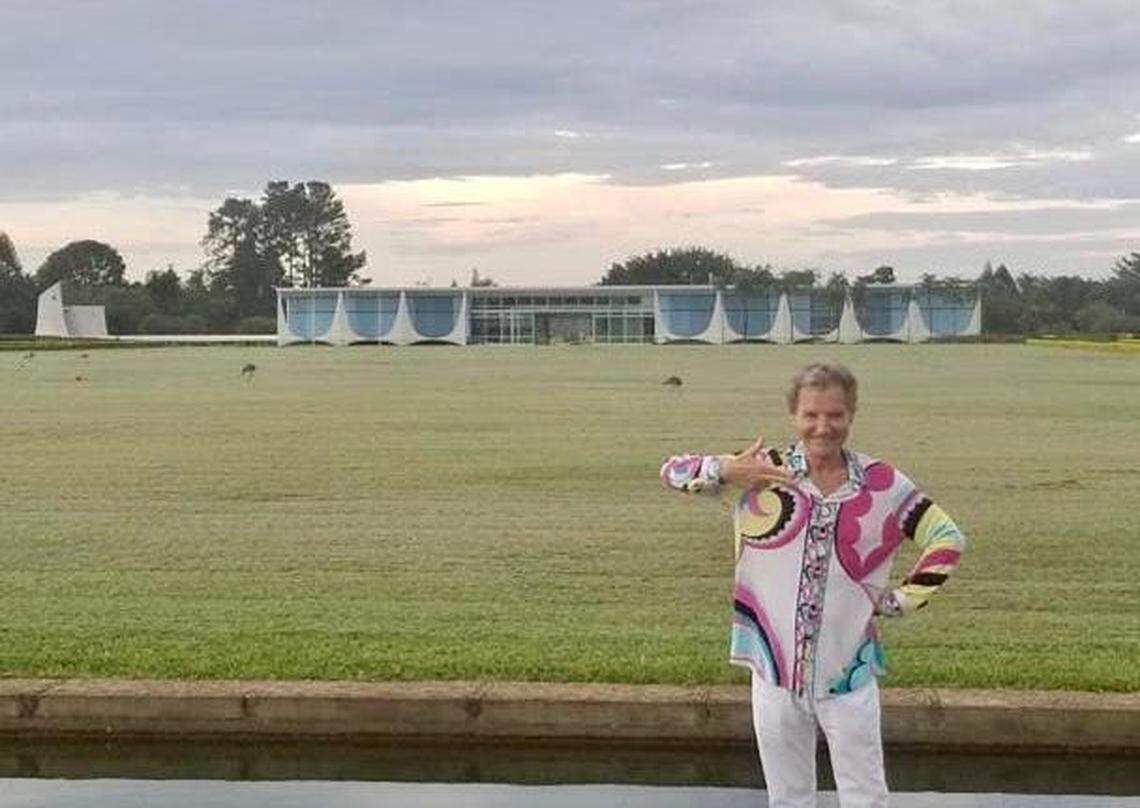This photo taken from social media of French modeling scout Jean-Luc Brunel shows him in the spring of 2019 in the Brazilian capital of Brasilia. The longtime friend of Jeffrey Epstein has been accused of rape and of providing minors to the disgraced financier, who abused them. Brunel has denied this. He was detained in France on Dec. 16, 2020.