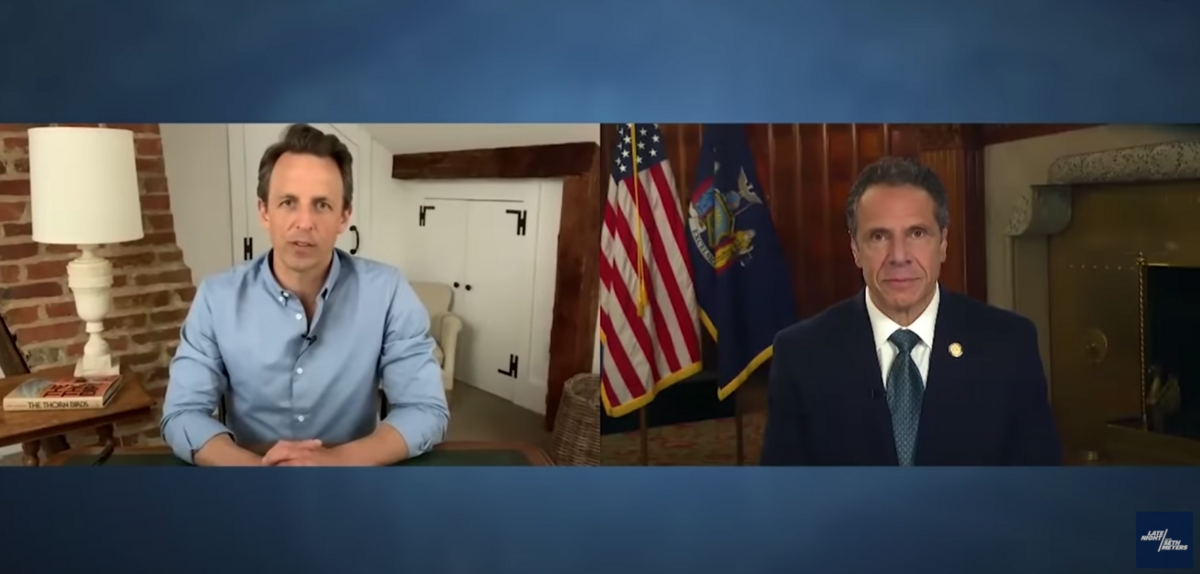 New York Gov. Andrew Cuomo appears on Late Night with Seth Meyers
