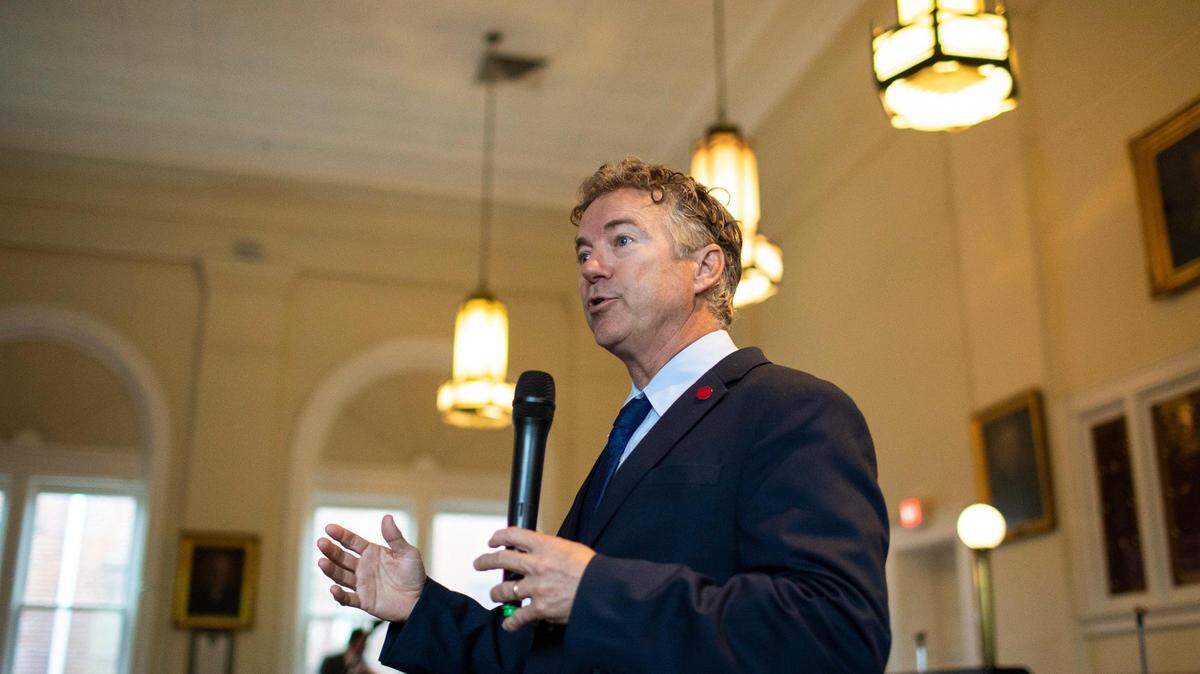 Sen. Rand Paul in Stanford, Ky., Wednesday, May 5, 2021.