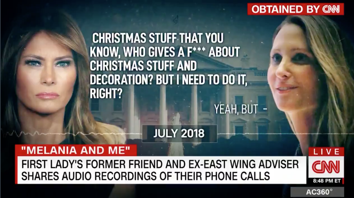CNN released audio of a phone call between First Lady Melania Trump and a former friend