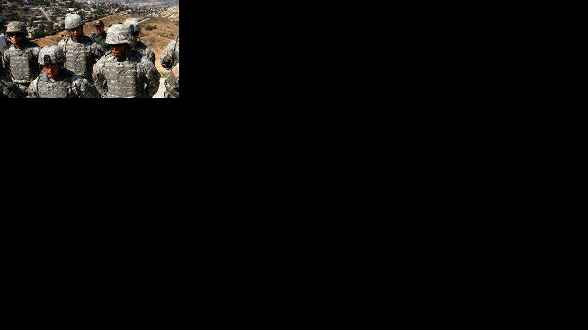 California National Guard troops on deployment near the Mexican border