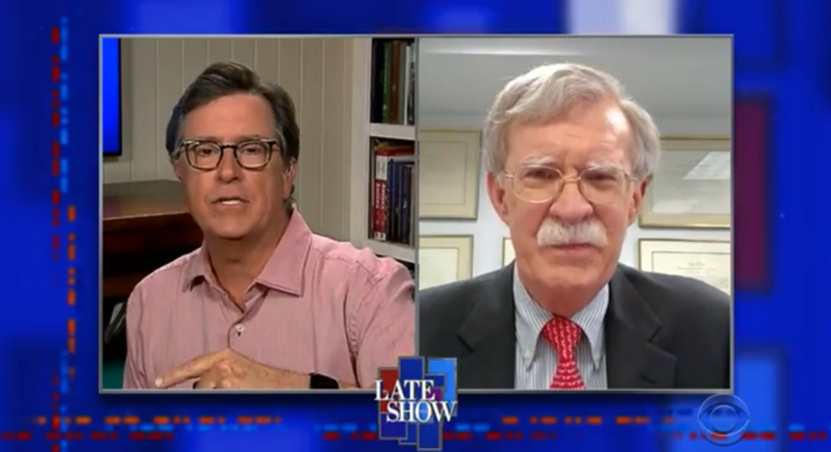 Stephen Colbert interviews John Bolton