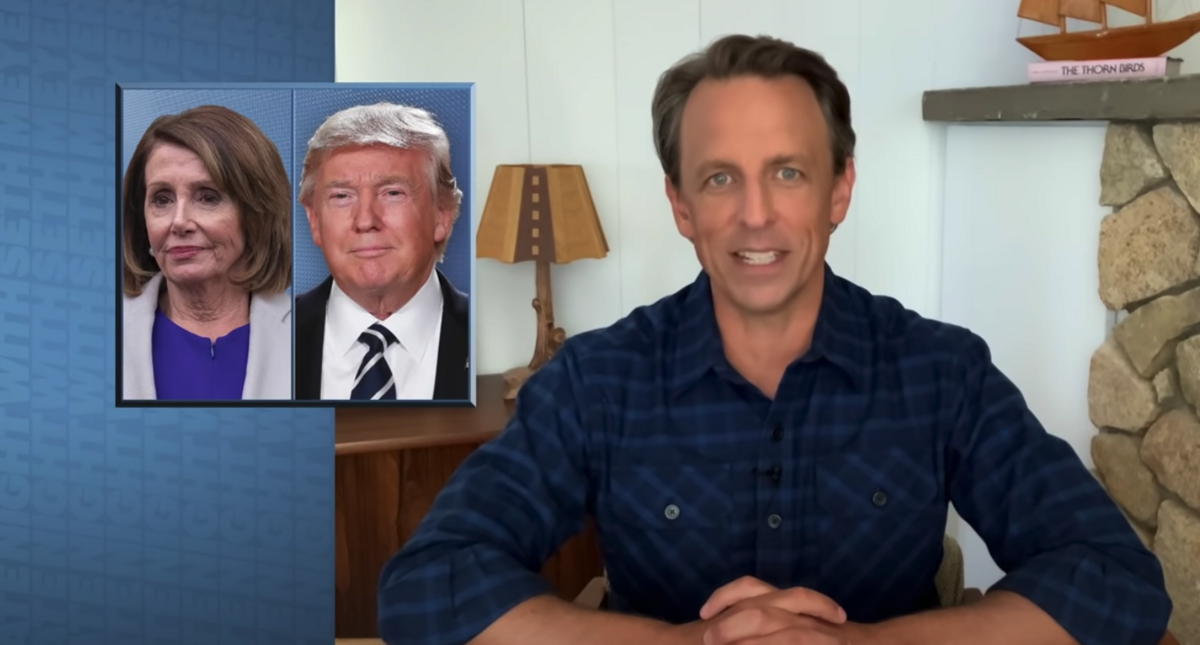 Seth Meyers has a strong opinion about House Speaker Nancy Pelosi’s latest nickname for President Donald Trump