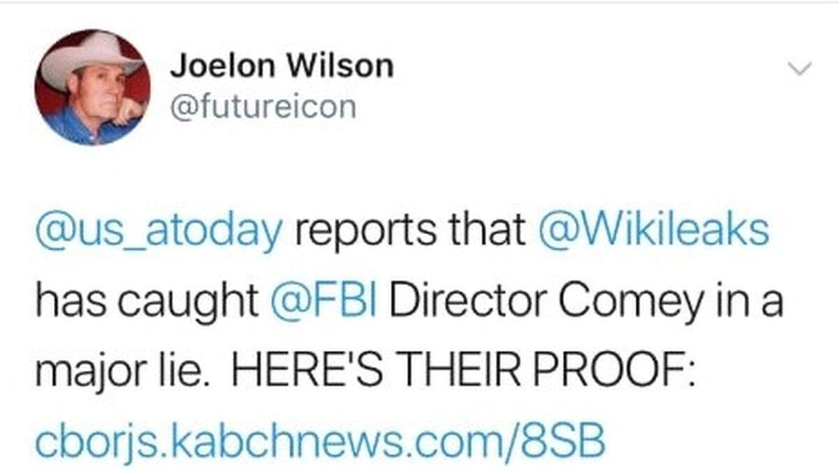 This screen shot of a Tweet from early 2017 shows how domains registered in Venezuela were sending around content considered politically divisive in the United States. Links displayed on so-called click bait tweets sometimes spread malware.