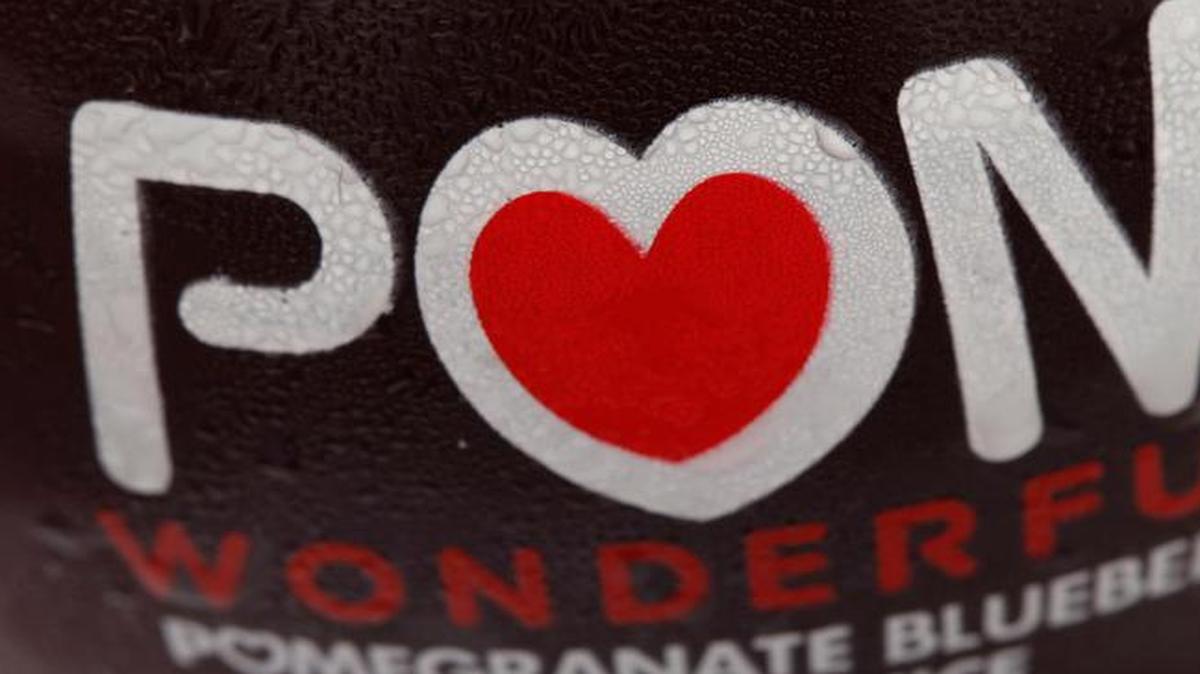 
In this Sept. 27, 2010 file photo, a bottle of POM Wonderful juice is seen in Philadelphia.
