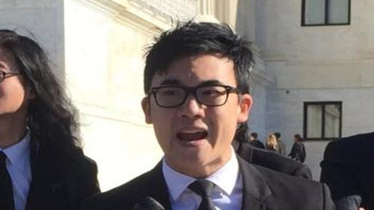 Simon Tam of The Slants at the Supreme Court on Wednesday, Jan. 18, 2017.