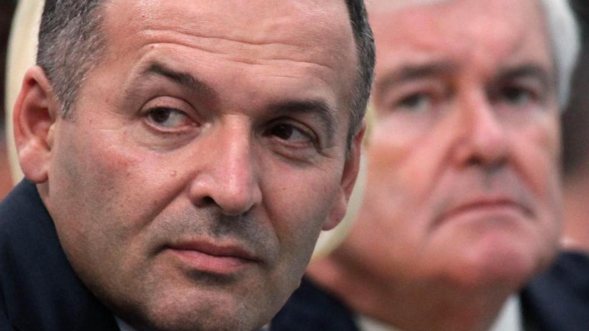 Viktor Pinchuk, left, Ukrainian philanthropist, and US politician Newt Gingrich seen during the 9th Yalta Annual Meeting entitled 'Ukraine and the World: Addressing Tomorrow’s Challenges Together', organized by the Yalta European Strategy (YES) in partnership with the Victor Pinchuk Foundation at the Livadia Palace in Yalta, Ukraine, Friday, Sept. 14, 2012. More than 200 leaders from politics, business and society representing more than 20 countries will discuss major global challenges and their impact on Europe, Ukraine and the world. (AP Photo/Efrem Lukatsky)