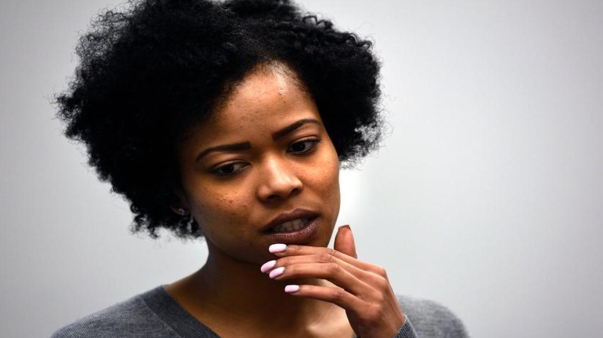 Shanita Penny, 35, of Denver, speaks about her experiences of getting charged with possession of marijuana while driving in Virginia in 2011. “I don’t feel like I did anything wrong or that I’m a horrible person, but to have to go through the court system and everything else, it does do something to you internally. It changes who you are.” Penny now helps others expunge their records and create jobs. She spoke at "The Faces of Marijuana Prohibition" event at the Cannon Office Building of the U.S. Capitol in Washington, on Wednesday, April 19, 2017.