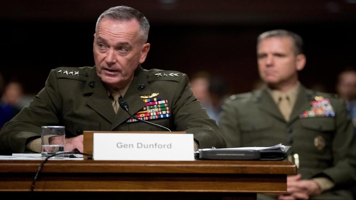 Joint Chiefs Chairman Gen. Joseph Dunford last year testifying before Congress.