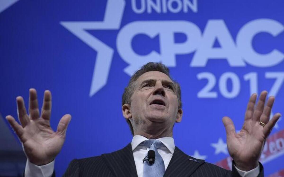 Heritage Foundation president, former South Carolina Sen. Jim DeMint, speaks at the Conservative Political Action Conference on Thursday.
