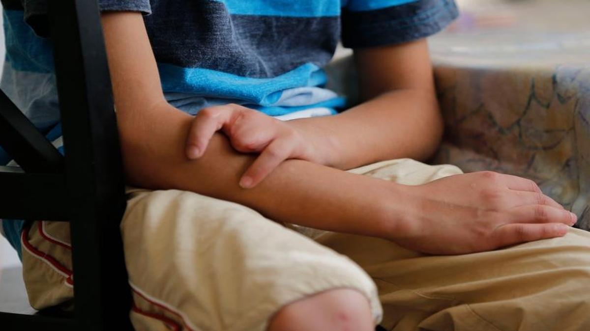 Mohamad's 11-year-old son lost two fingers on his left during civil war fighting in Syria. He and the rest of his family have been accepted into the United States as refugees, Wednesday, September 9, 2015. State officials are in dispute with resettlement agencies about resettling more Syrians in Texas. (Star-Telegram/Rodger Mallison)