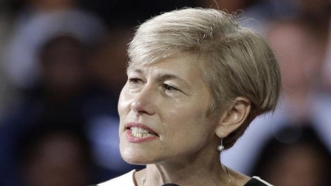 North Carolina Democratic Senate candidate Deborah Ross speaks at a campaign rally for Hillary Clinton in Charlotte, N.C., on July 5, 2016.