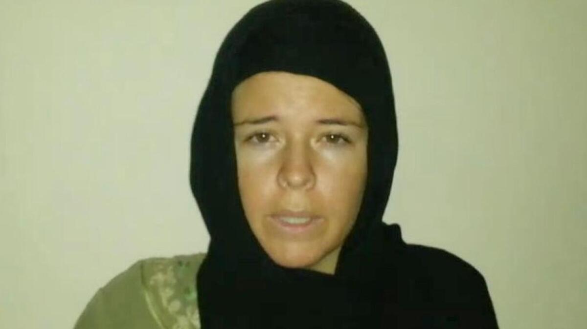 Kayla Mueller appeared in a proof-of-life video sent to her family by her Islamic State group captors.