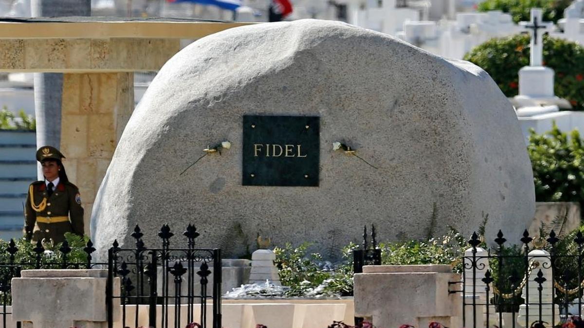 The tomb of Fidel Castro at the Santa Ifigenia Cemetery in Santiago de Cuba.