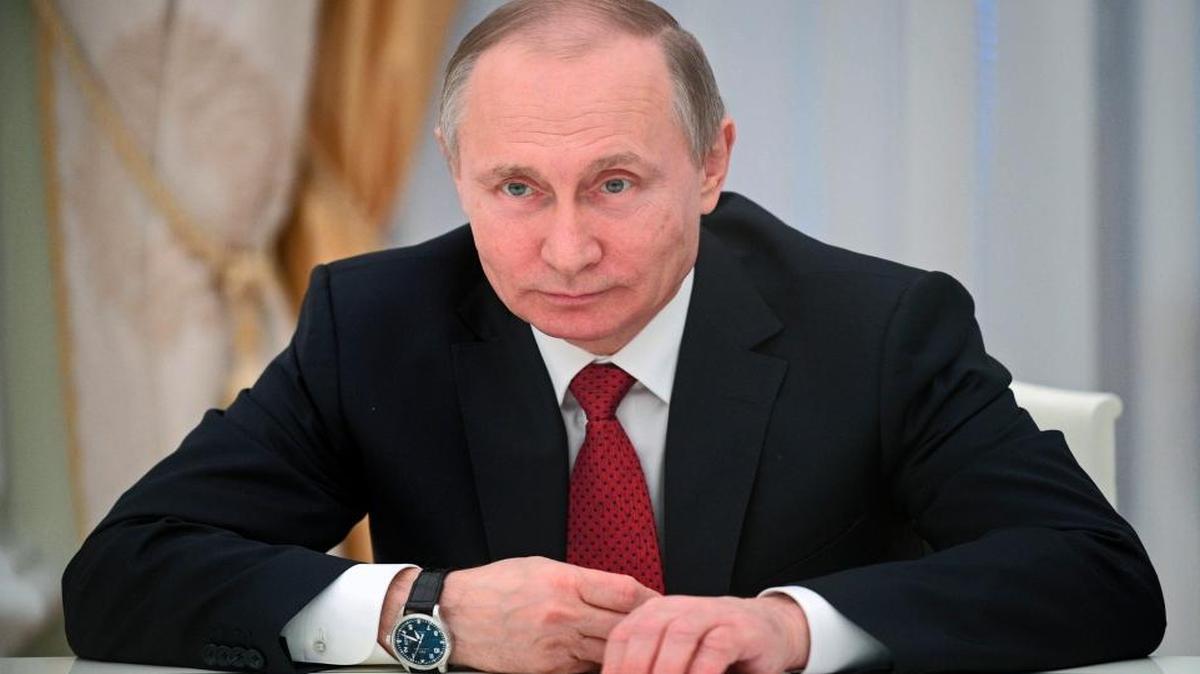 Russian President Vladimir Putin looks on during a meeting with China's National People's Congress Chairman Zhang Dejiang at the Kremlin in Moscow, Russia.