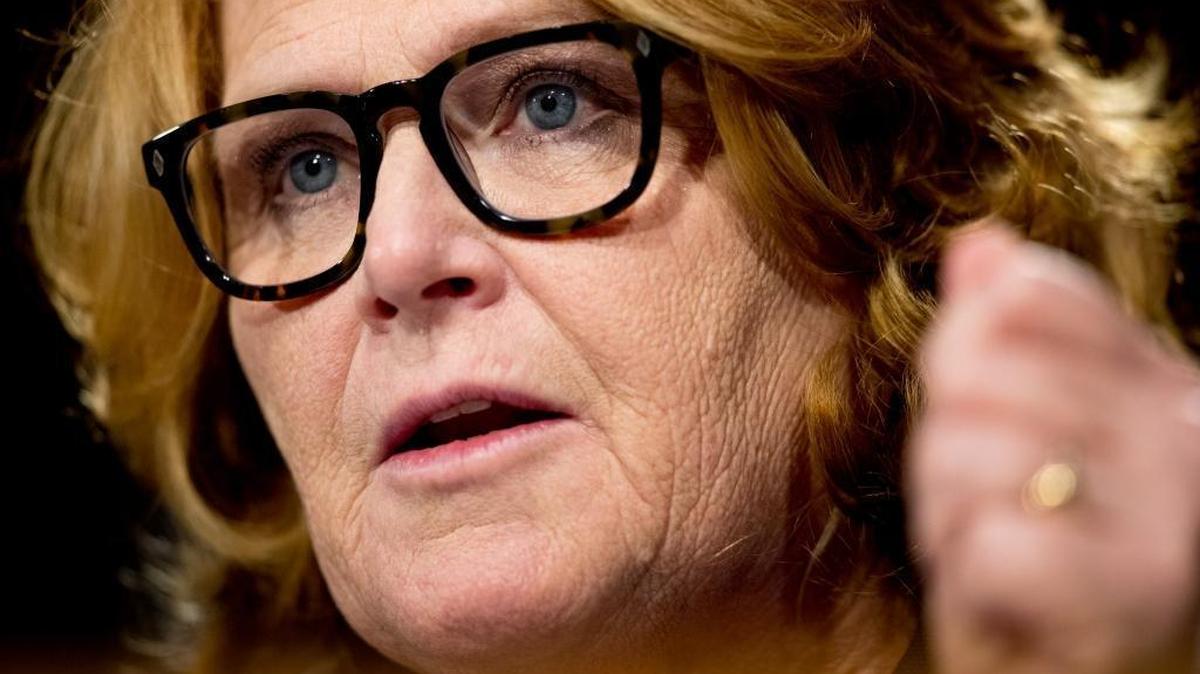 Sen. Heidi Heitkamp, D-N.D., questions Federal Reserve Chair Janet Yellen as she testifies in front of the Senate Banking Committee in Washington, Feb. 14, 2017.