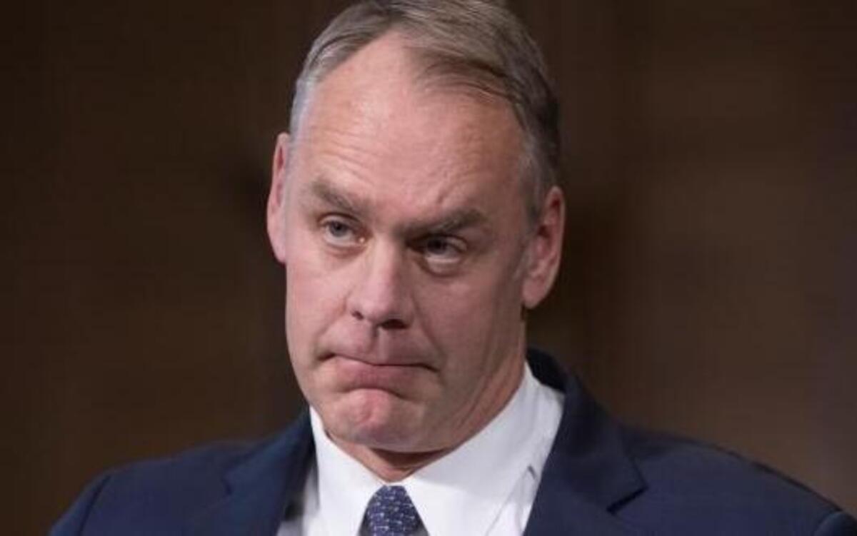 Interior Secretary-designate, Rep. Ryan Zinke, R-Mont., is sworn in on Capitol Hill in Washington, Tuesday, Jan. 17, 2017, prior to testifying at his confirmation hearing before the Senate Energy and Natural Resources Committee.