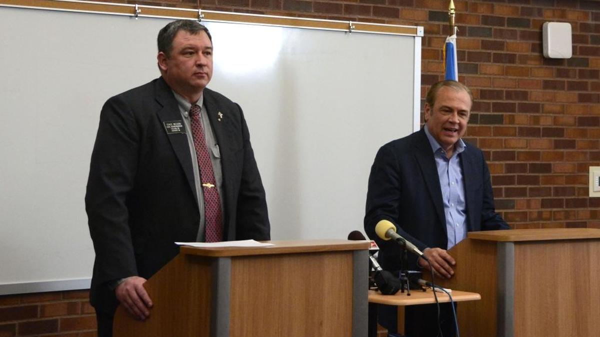 South Dakota State Sen. Stace Nelson, left, recently proposed a rule banning any sexual contact with interns.