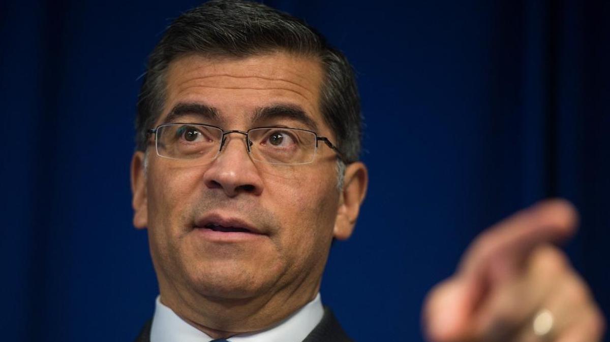 California Attorney General Xavier Becerra, seen here at a press conference in Sacramento, Calif., on Jan. 18, 2018, warned Tuesday that his state will not be intimated by threats from EPA Administrator Scott Pruitt to intervene if California doesn’t agree to a “national” standard for vehicle emissions.