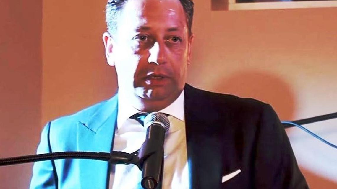 Russian emigre Felix Sater, shown here in a screenshot from a YouTube video he posted on Aug. 8, 2014, is in the crosshairs of investigators probing possible collusion between the Trump campaign and Russia.