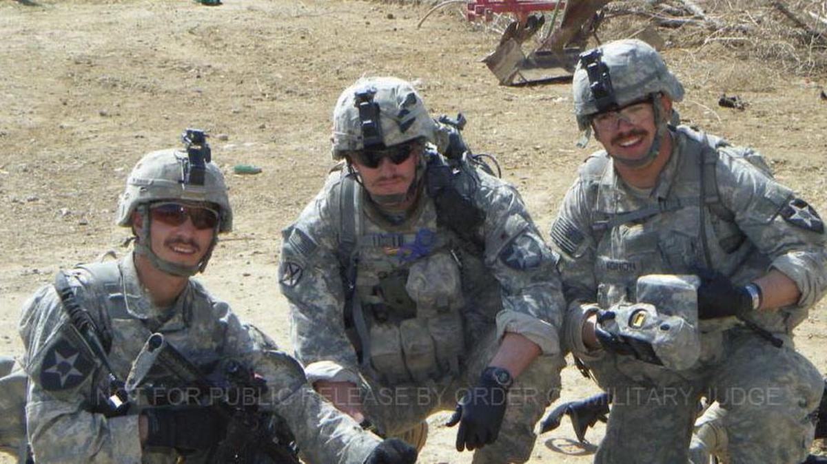 Cpl. Jeremy Morlock, Staff Sgt. Calvin Gibbs and Spc. Michael Wagnon, left to right. In a ruling that could lead to a new trial, a military appeals court has ordered a fresh look into the evidence used to convict Army Staff Sgt. Calvin Gibbs, the mastermind of the “kill team” that murdered three Afghan civilians in 2010. Gibbs, a former soldier at Washington state’s Joint Base Lewis-McChord, is serving a life sentence at the military prison at Fort Leavenworth, Kan.
