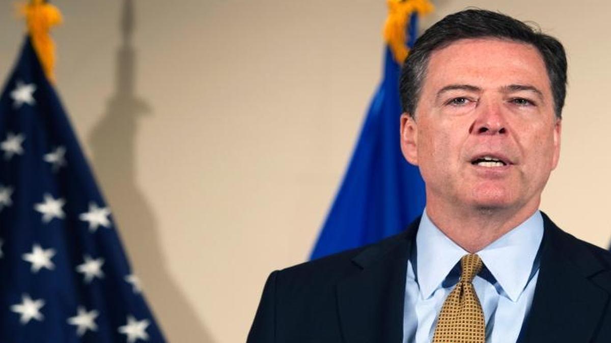 FBI Director James Comey during his statement at FBI Headquarters in Washington on Tuesday, July 5, 2016. Comey said 110 emails sent or received on Hillary Clinton's server contained classified information.