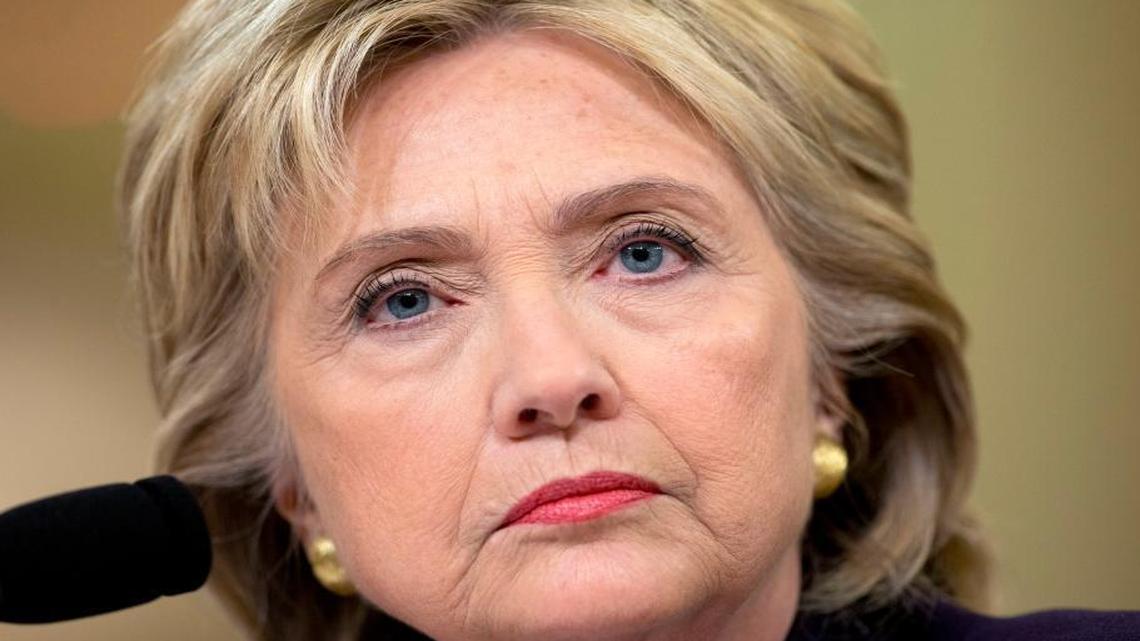 Former Secretary of State Hillary Clinton during her testimony Oct. 22 on Benghazi.