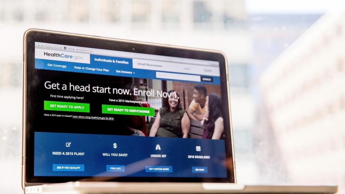 In this 2015 photo, the HealthCare.gov website, where people can buy health insurance.