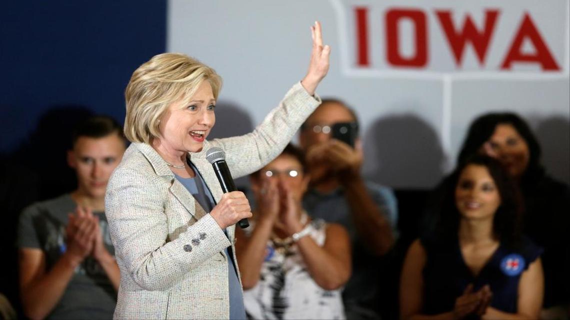 
Hillary Clinton speaks at Iowa State University in Ames, Iowa, on July 26, 2015.
