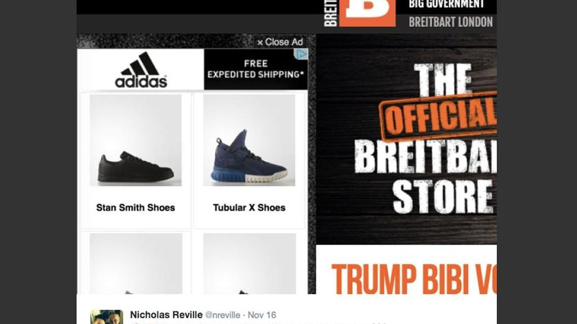 Twitter users are calling out companies whose ads appear on Breitbart.