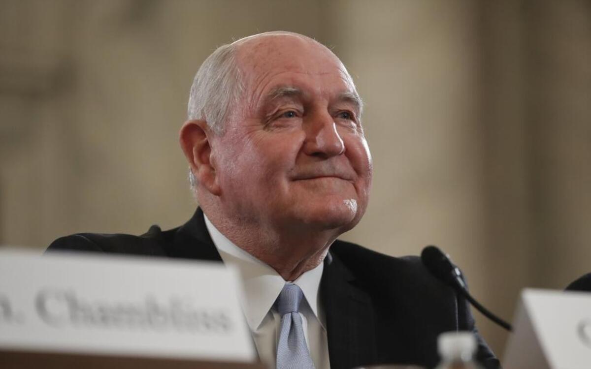 Agriculture Secretary-designate, former Georgia Gov. Sonny Perdue arrives on Capitol Hill in Washington, Thursday, March 23, 2017, to testify at his confirmation hearing before the Senate Agriculture, Nutrition and Forestry Committee.