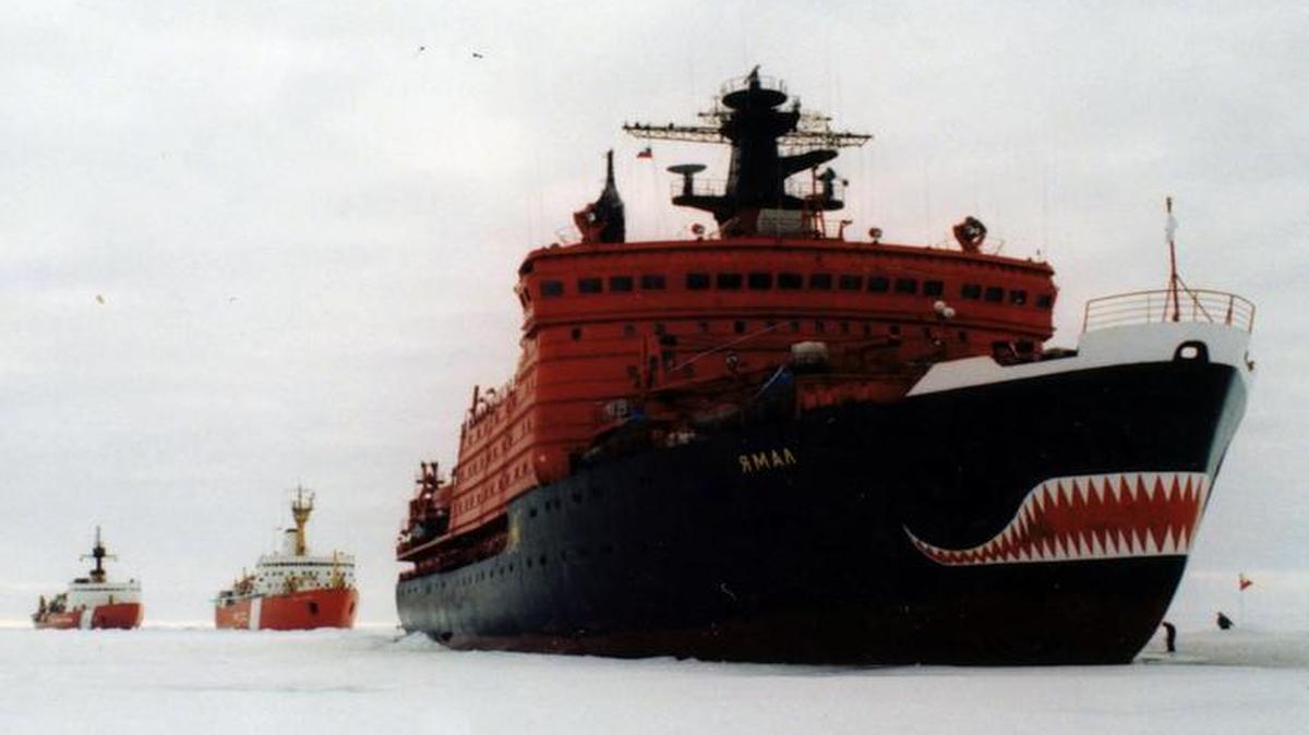 
The Russian icebreaker Yamal, Canadian icebreaker Louis S. St. Laurent and the Coast Guard Cutter Polar Sea rendezvous near the North Pole. The United States is losing a cold war of sorts in the Arctic.
