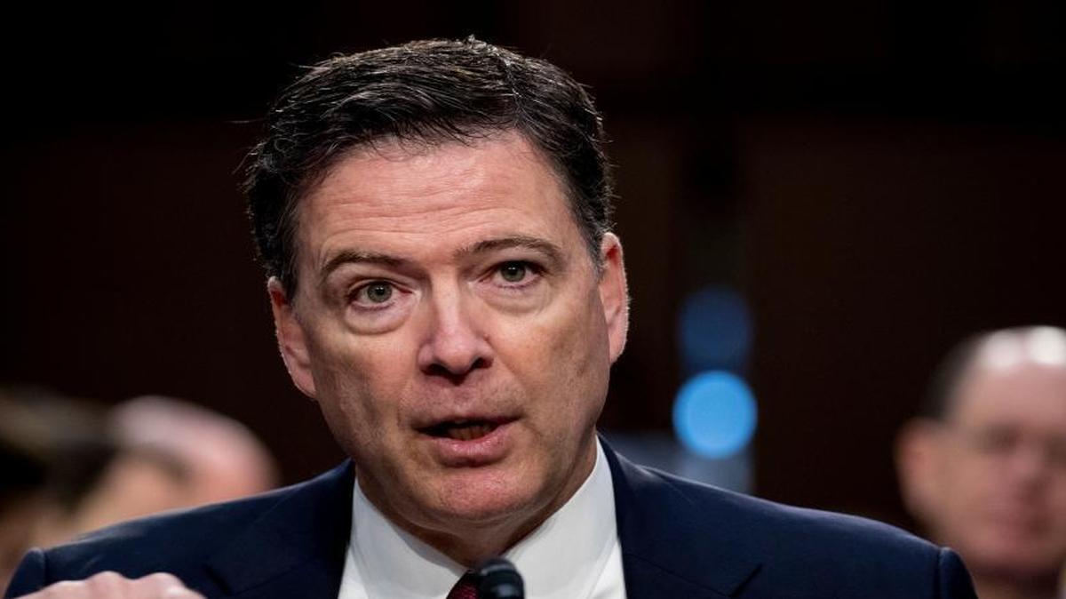 Former FBI director James Comey speaks during a Senate Intelligence Committee hearing on Capitol Hill, Thursday, June 8, 2017, in Washington. Conservatives are siding with President Donald Trump over Comey.