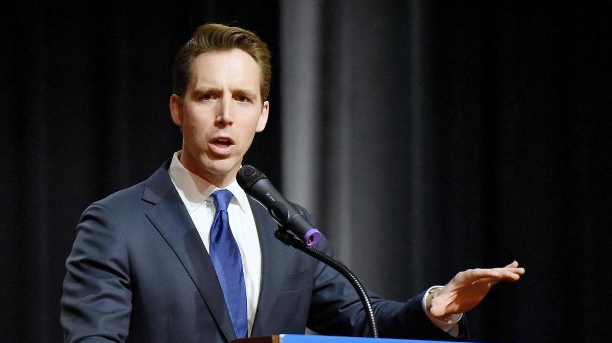 Missouri Attorney General Josh Hawley makes his acceptance speech on November 9, 2016, in Springfield, Mo.