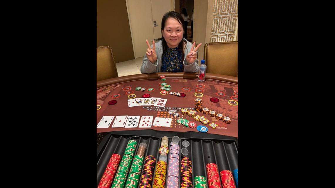 This woman from Knoxville, Tennessee, hit a jackpot at a poker table in Las Vegas.