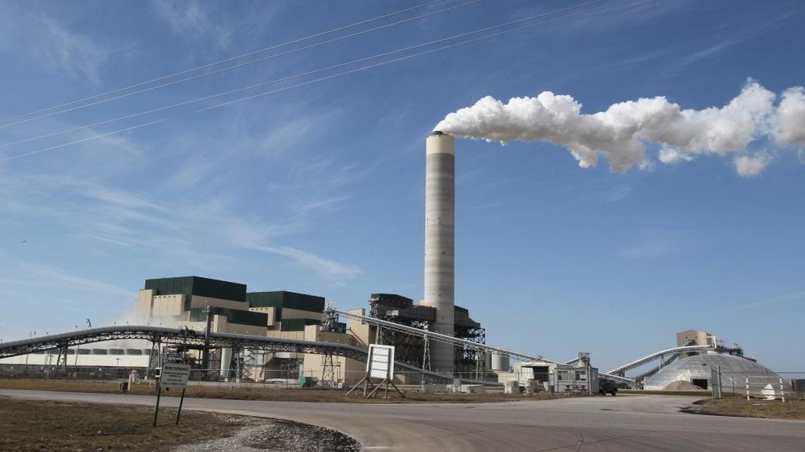 The view from across the road at the Prairie State Energy Campus facility.