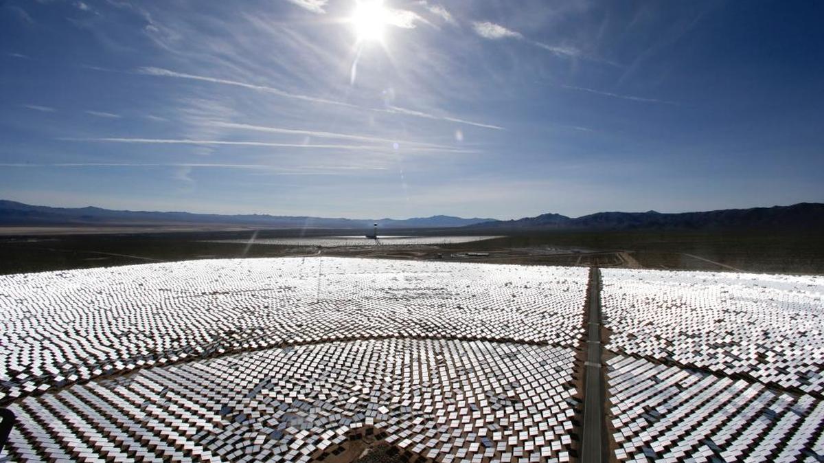 
This Feb. 11, 2014 file photo shows some of the 300,000 computer-controlled mirrors, at the Ivanpah Solar ElectirIc Generating System in Primm, Nev. The federal government expects an increase in the use of renewable energy, such as solar, in the coming year.
