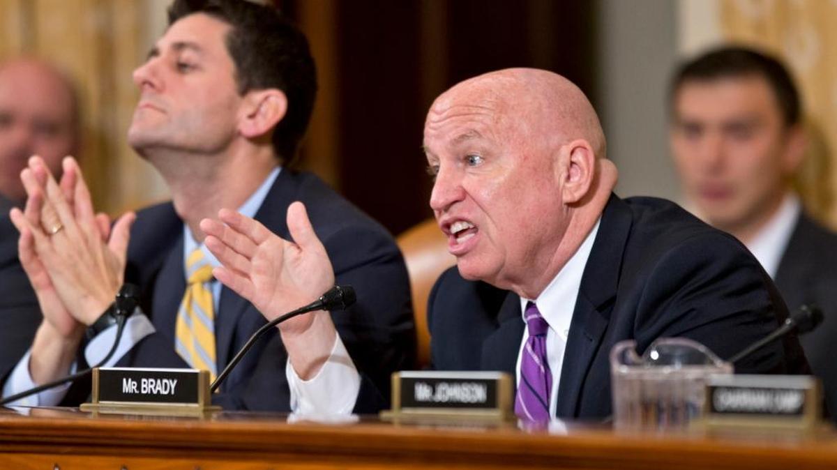 Rep. Kevin Brady, R-Texas, right, accompanied by Rep. Paul Ryan, R-Wis., left, questions Marilyn Tavenner, the administrator of the Centers for Medicare and Medicaid Services, during the committee's hearing on on Capitol Hill in Washington, Tuesday, Oct. 29, 2013.