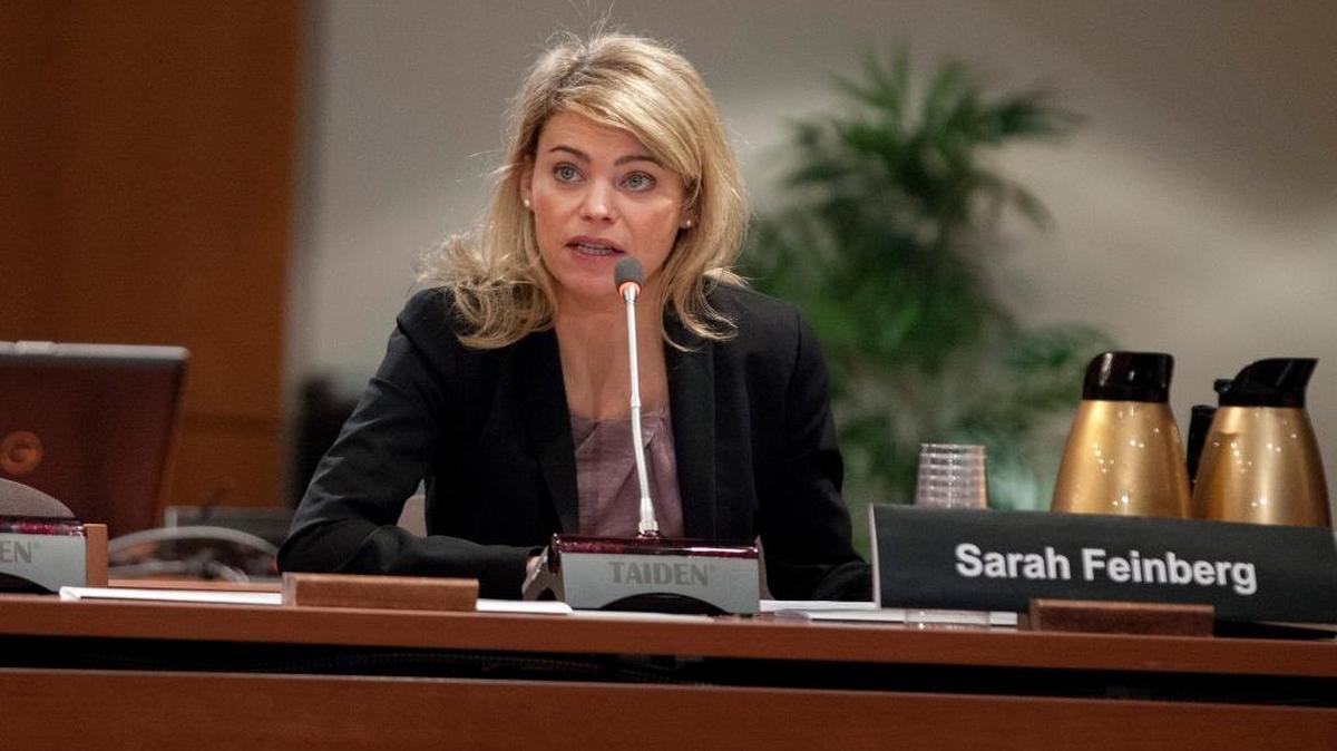 
Sarah Feinberg, acting administrator of the Federal Railroad Administration, testifies at the National Transportation Safety Board on March 24, 2015. President Barack Obama nominated Feinberg in May to become the agency’s permanent chief.
