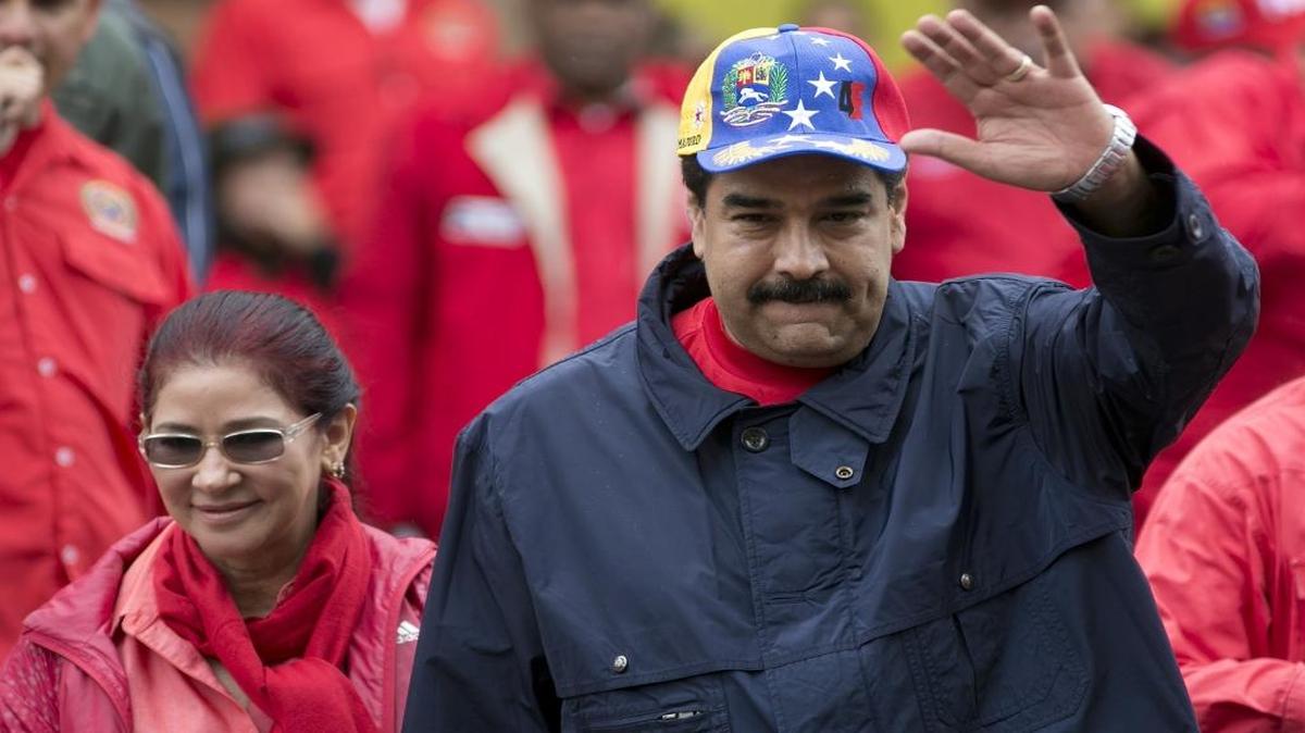 Venezuela's President Nicolas Maduro and first lady Cilia Flores earlier this year in Caracas, Venezuela.