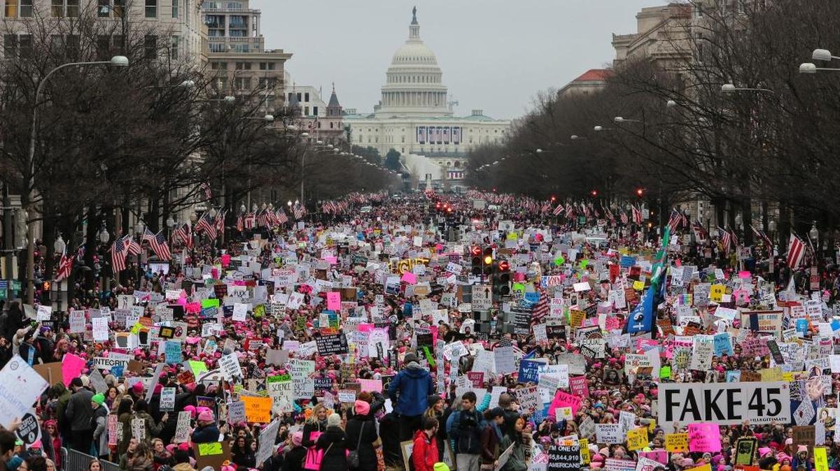 The protest march, a rejoinder to the inauguration of President Donald Trump, was the largest D.C. rally in years.