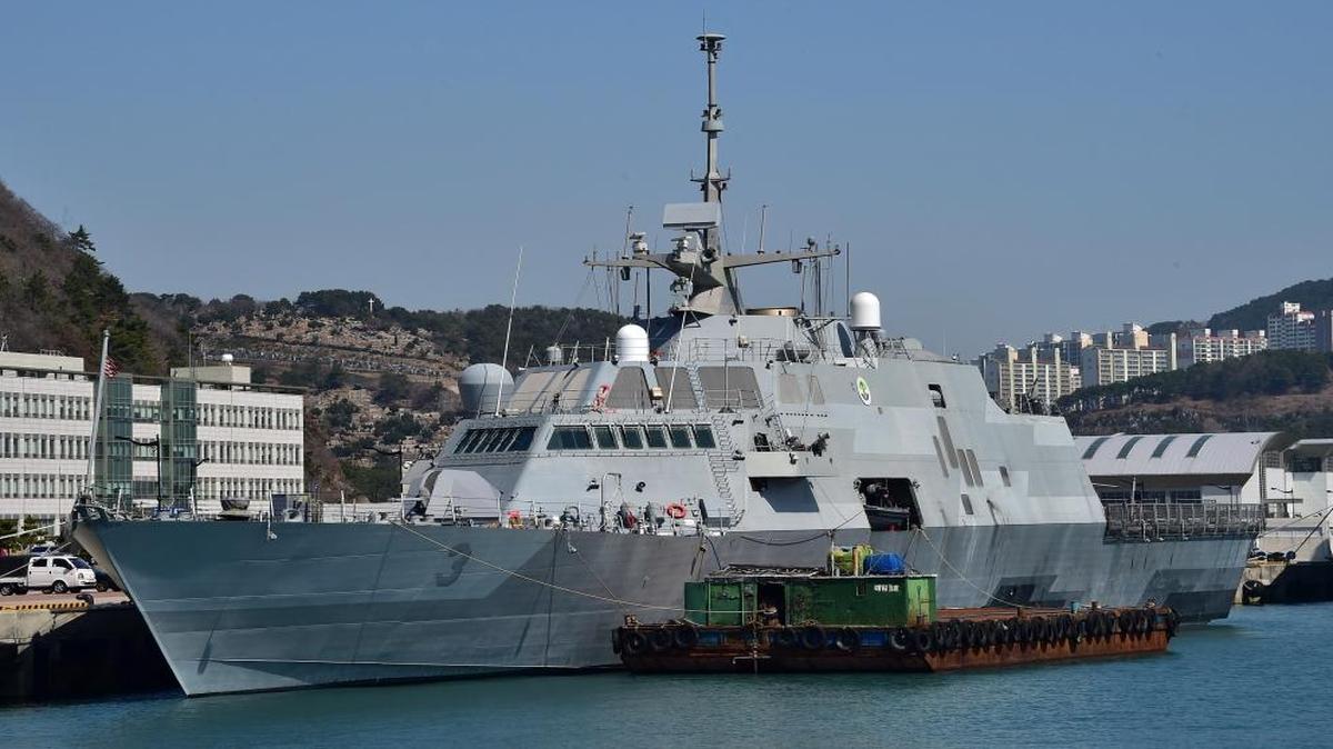 The Navy’s littoral combat ship USS Fort Worth, the first vessel to be named after the Texas city.