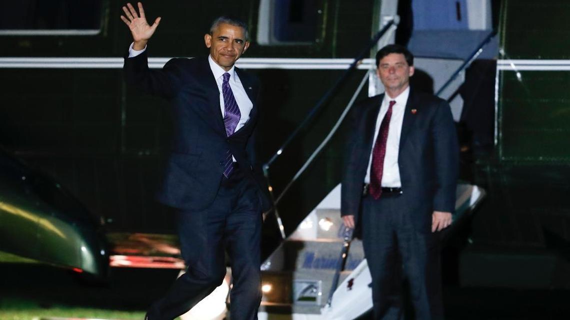 President Barack Obama Tuesday on the South Lawn of the White House. Newly compiled figures show that federal prosecutors under Obama filed hundreds of thousands of immigration charges than during previous administrations.