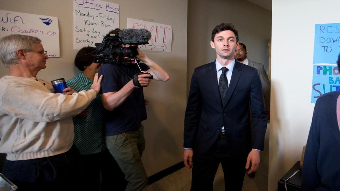 Democrat falls short of outright win in Georgia, faces June runoff